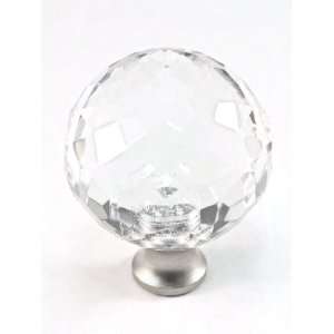 Cal Crystal M35 Clear 1 3/8Â Round Crystal Knob with Metal Base from 