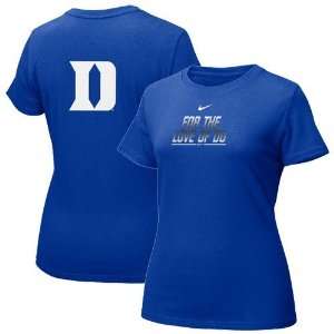  Nike Duke Blue Devils Royal Blue Ladies Uniform T shirt 