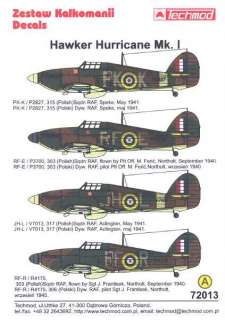 Techmod Decals 1/72 HAWKER HURRICANE Mk I Fighter  
