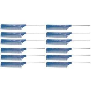   Comare 8 Stainless Steel Tail Comb Regular Teeth (Pack of 12) Beauty