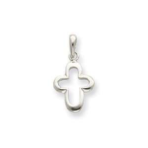  11/16in Petite Outline Cross   Sterling Silver Jewelry