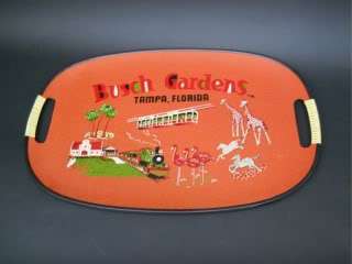   Retro Souvenir Handled Serving Tray from Busch Gardens Tampa Florida