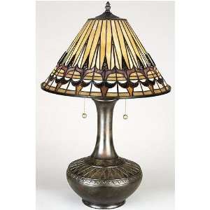    Diamond Tiffany Table Lamp 25hx16w Teco Marrone