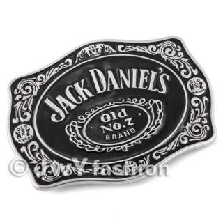 MENS BLACK JACK DANIELS Buckle Genuine Leather Belt vr045  