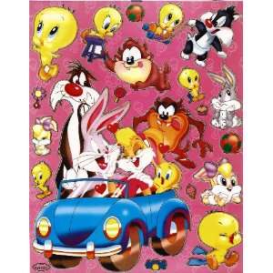 Taz Bugs Tweety Baby Sylvester Baby Babs Jessica Rabbit riding in VW 