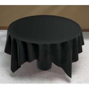  Linen Like Black Round Table Cover