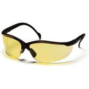 Pyramex Venture II Safety Glasses   Amber Lens, Black Frame SB1830S 