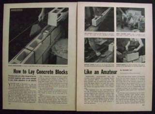 Lay CONCRETE BLOCKS HowTo INFO Cement Block building  