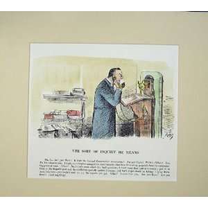  Politics Chamberlain Telephone Man Gould Colour Print 
