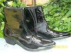 Designer Mens Patent Leather AnkleZip Boots Italian MadeSize 39Vero 