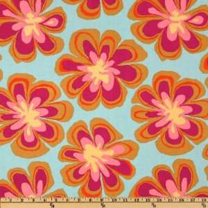  44 Wide Brandon Mably Flora Blue Fabric By The Yard 