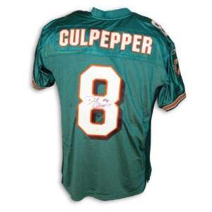  Daunte Culpepper Miami Dolphins Autographed Aqua Reebok 