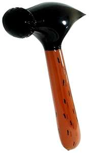 NEW Inflatable/Blow Up Hammer Toy w Squeak 80cm  