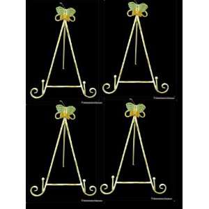  Set of 4 Butterfly Cast Iron Easel / Plate / Book Stand 