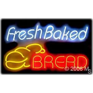 Neon Sign   Fresh Baked Bread   Extra Large 20 x 37  