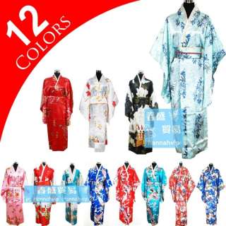 Japanese Kimono Robe prom party Elegant costumes dress  