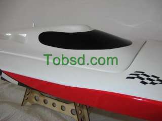 White Racing Fiberglass Brushless Electric RC Speed Boat  
