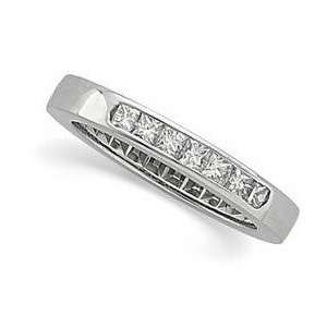  14k White Gold Diamond Band Ring 