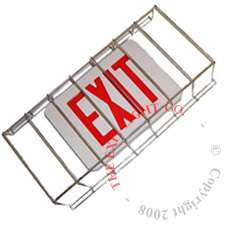 LED Emergency Exit Sign   Exit Light Wire Guard Shield  
