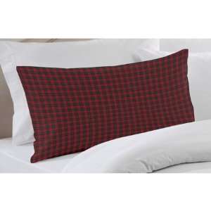  Red & Black Plaid,White Lines, Fabric Pillow Cover 21 X 27 