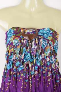 md009v Floral Boho Ladies Summer Sun Dress Beach Purple XS S M L 