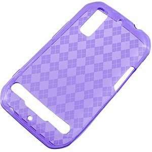  TPU Skin Cover for Motorola Photon 4G MB855, Argyle Purple 