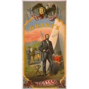   c1874. poster Grants tobacco / The Graphic Co. lith.,