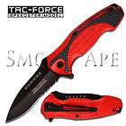 tac force carbon fiber spring assisted knife black red 3