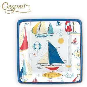  Caspari Paper Plates 10010SP Ship to Shore Salad Dessert Plates 