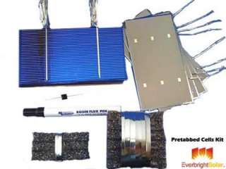 36 pcs 3x6 Fully Tabbed Poly Solar Cells DIY Solar Panel Kit w/Wire 