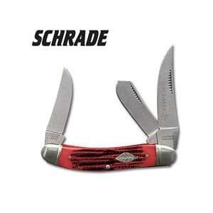  Schrade SCH11R 3 Blade Sow Belly Pocket Knife in Cigar Box 