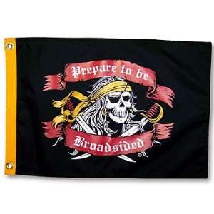  Pirate Prepare to Be Broadsided 12x18 Garden Flag Patio 