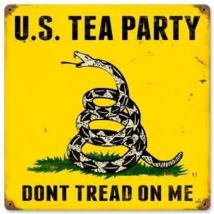   Tea Party Allied Military Vintage Metal Sign   Victory Vintage Signs