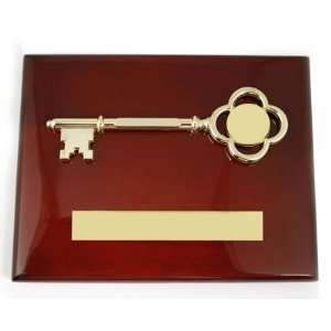  8 x 10 Piano Wood Plaque with 8 Gold Key Office 