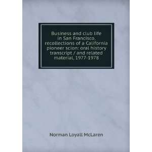   / and related material, 1977 1978 Norman Loyall McLaren Books