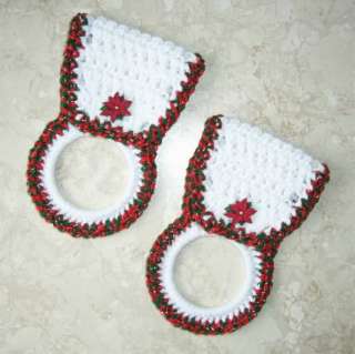 TOWEL HOLDERS Set of 2 CROCHET Christmas 12 CHOICES New  