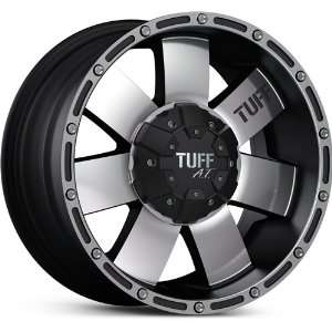 TUFF A/T WHEEL T02 FLAT BLACK W/MACHINE FACE 6X5.5 +10 