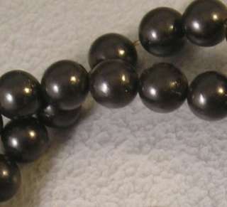Natural Jet Loose Beads 8mm round gemstone 16  