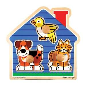    House Pets Jumbo Knob Wooden Puzzle   Melissa & Doug Toys & Games