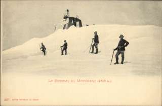 Montblanc Switzerland Mountain Ice Climbers c1910 Postcard  