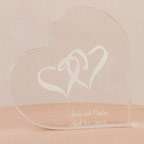 Engraved Silver Swish Heart Wedding GUEST BOOK  