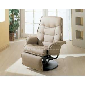  Beige Leatherette Recliner by Coaster Living Room 