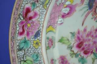 An almost mint and stunning Chinese porcelain plate famille rose 