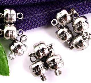 10 X Necklace Bracelet Silver Tone Magnetic Clasps 7mm HOT  