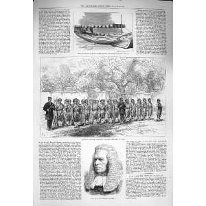  1875 Justice Honyman English Officers Amoy Royal Barge 