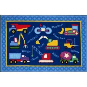   Under Construction 39X58 Inch Kids Area Rugs