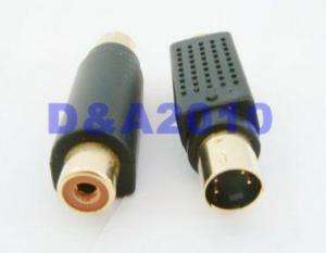 RCA Female Composite to S Video svideo Male Adapter  