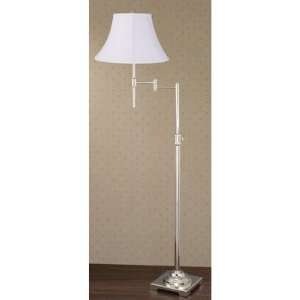  State Street Swing Arm Floor Lamp with Calais Shade in 