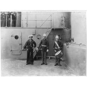  Navy bugler,Marine bugler,Marine drummer on USS Maine 