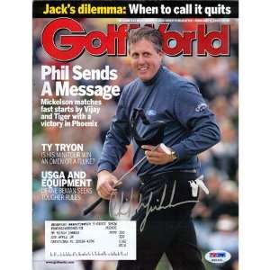  Phil Mickelson Autographed Golf World (2/11/05) Magazine 